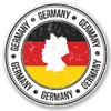 DestinationVinyl 2 x Germany German Flag Map Sticker, 10cm x