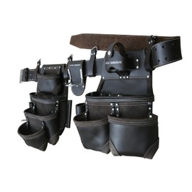 Widebrown Oil Tanned Dark Brown Tool Rig for Carpenter/Construction Framer