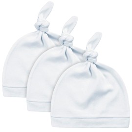 KiddyCare Doctor Developed Baby Hats 0-6 Months/Newborn Hats/Preemie Hats GOTS Organic Certified 100% Cotton Newborn Beanie/Baby Cap - Unisex Newborn Hats for Boys/Newborn Hats for Girls White