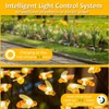 2 Sets Solar Garden Bee Lights IP65 Waterproof 8LEDs Solar
