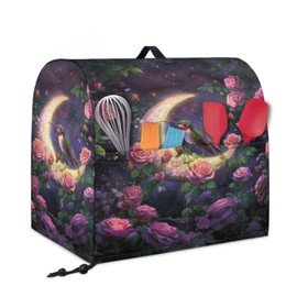 Stand Mixer Covers Home Kitchen Decoration Hummingbird Moon Rose Kitchen Aid Mixer Cover Dust Cover with Pockets and Handle Kitchen Accessories Mixer Covers