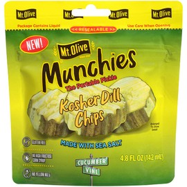 Mt. Olive Munchies Kosher Dill Chips in Pouches, 4.8 Ounce (Pack of 8)