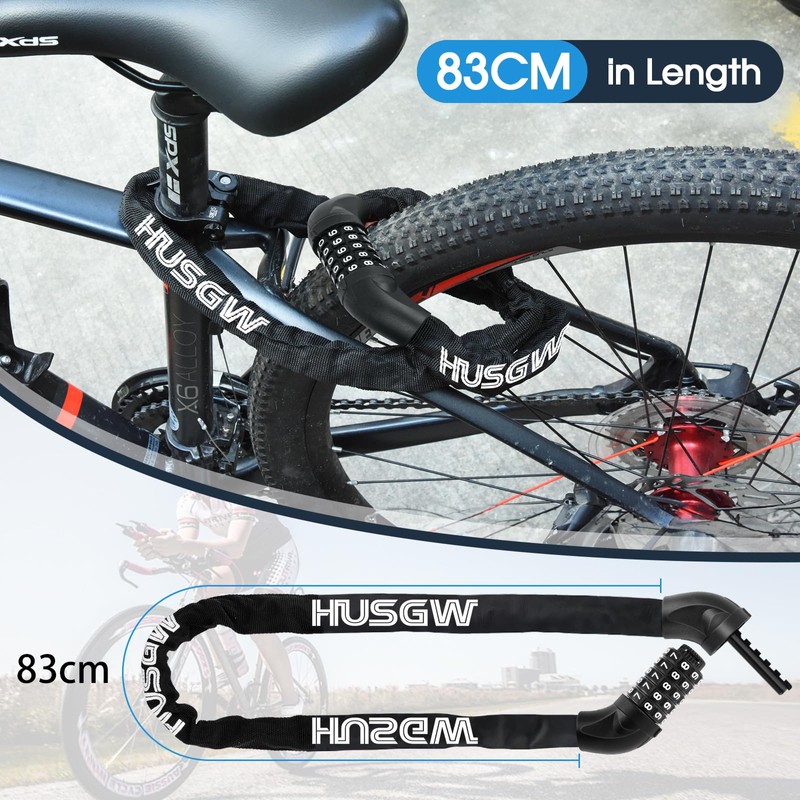 Bicycle Lock Combination Lock Bicycle Lock - High Security Chain