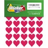 70 Rubber Hearts, 30 mm Pink PVC Film, Weatherproof, Heart