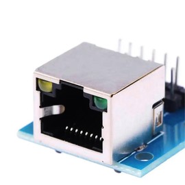 Teansic 2PCS RJ45 Breakout Board with LED Lights,8P8C Female Socket Connector with PCB Board,2.54 Pitch RJ45 Adapter Test Board with Pin Headers