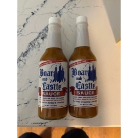Boar and Castle Sauce.  Original since 1932.  Two 12 oz. bottles.  Greensboro,NC