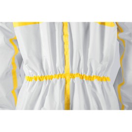 Uvex 3B Chem Light Chemical Protective Suit - White-Yellow Disposable Jumpsuit - Liquid-Proof L