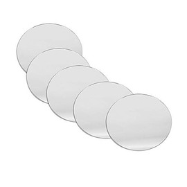 WGV Round Mirror Plate Sets Bulk 12" Diameter, 4.5 mm Thickness, Frameless Sanded Edges, Quality Thick Candle Tray, Home Event Party Wedding Table Centerpiece Wall Decor, 10 Pieces