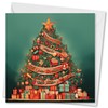 Christmas Cards Pack of 10. Each Christmas Card pack contains a Green Christmas Tree designs. Ecofriendly and UK made. Verse Inside. 150 x 150mm card size.