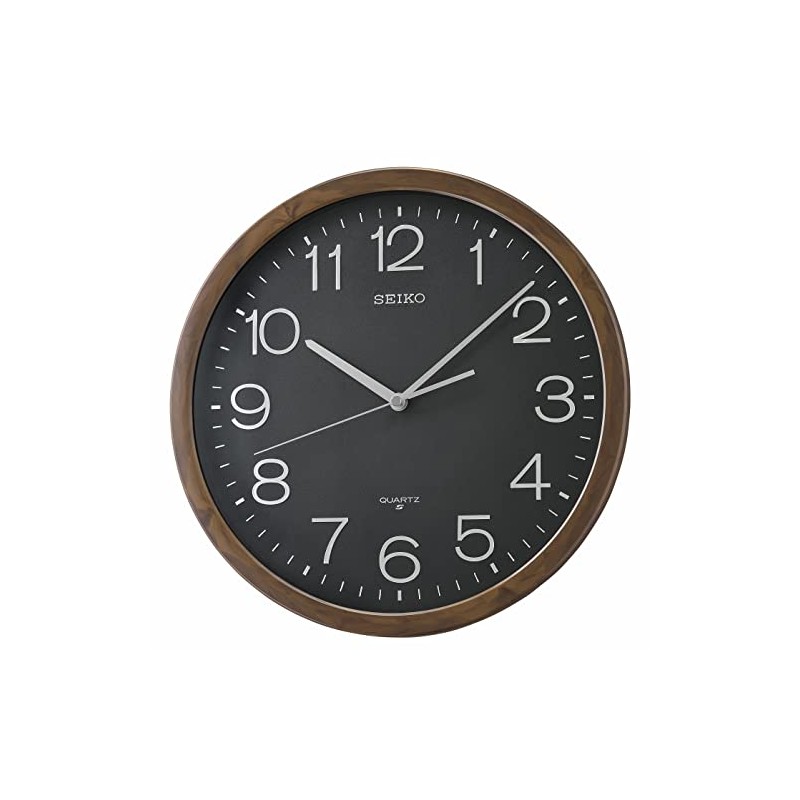 Seiko Shigato Wall Clock, Black