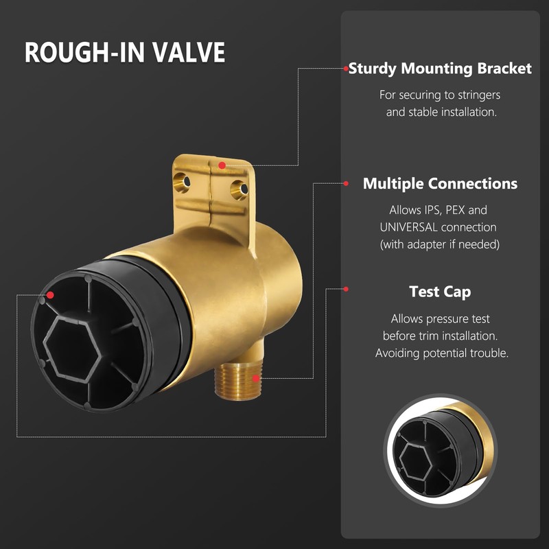 R50200 Replacement Body Spray Rough in Valve for DT, Brass