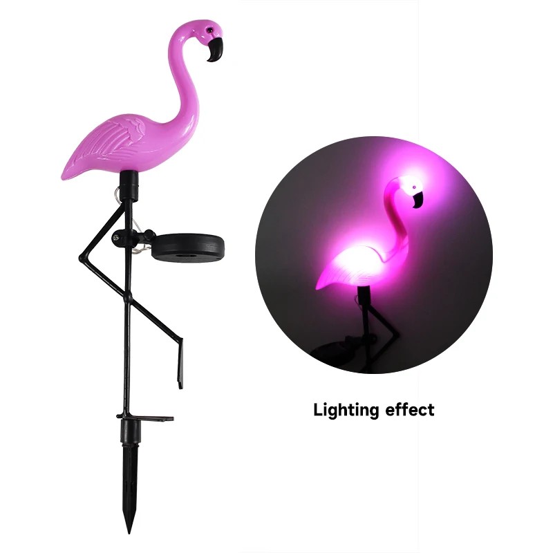 Solar Flamingo Garden Lights for Outdoor Pathway Decor – Waterproof