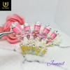 Ribbon dress handmade nail tips - Short Oval / 리본원피스