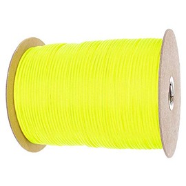 Paracord Planet Paracord (más de 50 colores) – carretes de 105 m – carretes de 76.2 m – madeja de 30.5 m, Amarillo Neón, 30.5 m