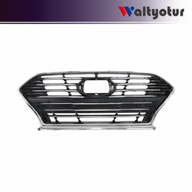 waltyotur Replacement for Hyundai Sonata 2018 2019 2020 Front Bumper Grill Grille Chrome & Black 86350-C2AB0 86350C2AB0 86350 C2AB0