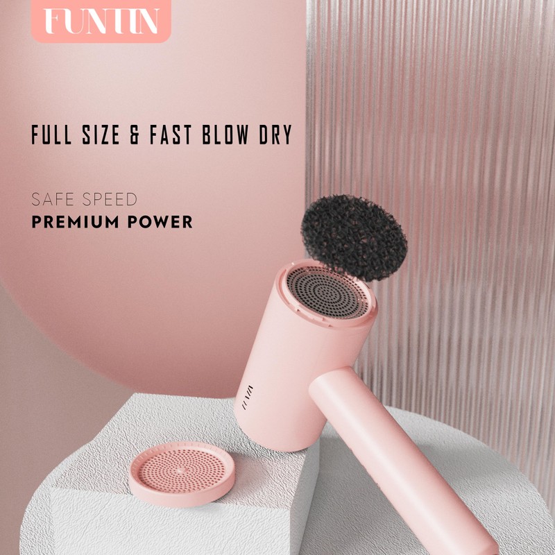 Funtin Hair Dryer Blow Dryer with Diffuser Brush Comb 1800W