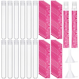 38 Pcs Tampon Flask Set Included Tube Flasks for Women Flask Containers Tampon Reusable Wrappers Funnels for Cruise Event(Stylish Style)