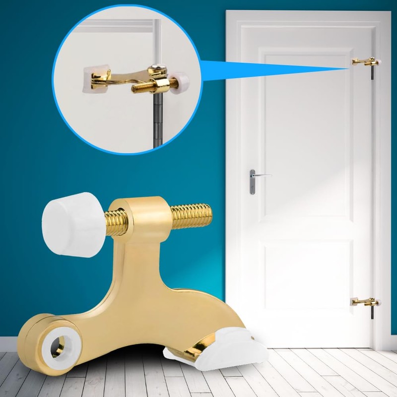 OBTANIM 4 Pack Hinge Pin Door Stopper Heavy Duty Metal