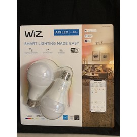 Wiz Phillips WIZ Smart Bulbs Dual Pack  A19 LED 60w - Google Assistant/Alex