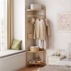 UNHO Modern Corner Coat Stand Metal Gold Clothes Stand Space-saving