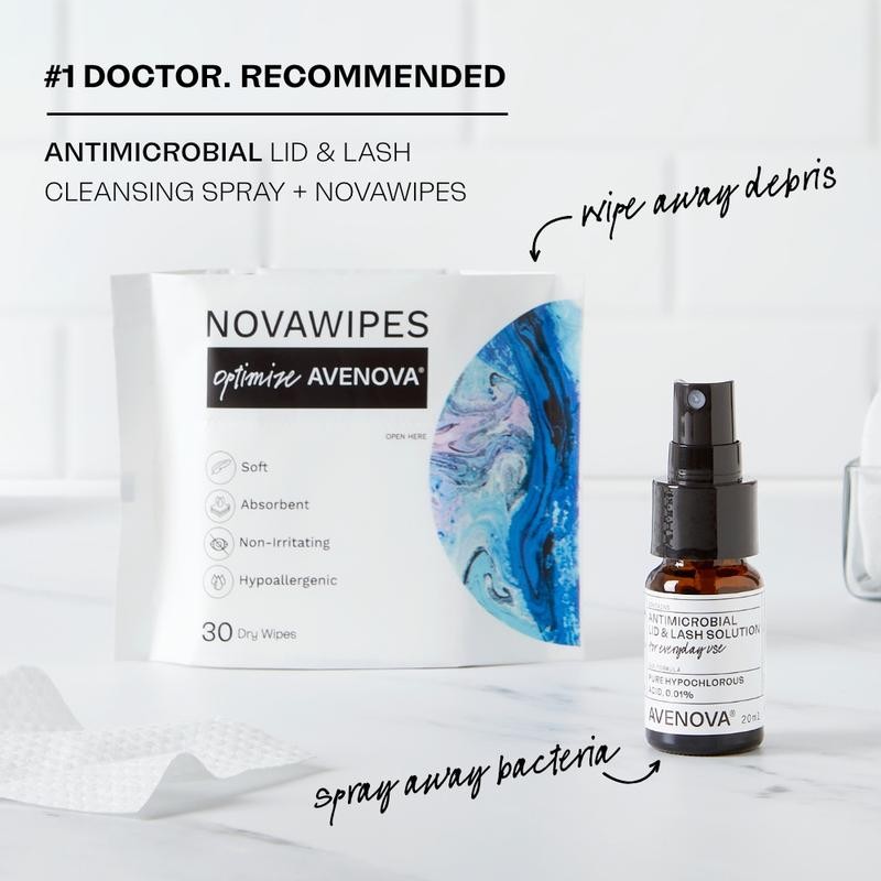Avenova Daily Clean Duo: Hypochlorous Acid Spray + Novawipes