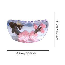 Fashion Translucent Flower Hair Clips,Novelty Acetate Hair Clip,Cute Cherry Blossom Claw Clips for Women