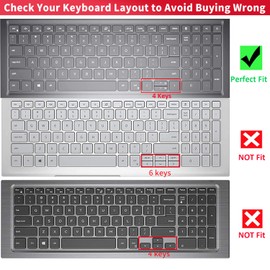Keyboard Cover for 2021 2022 Dell Inspiron 15 5510 5515 5518 3510 3511 3515 3520 3525 3530 3535, Dell Latitude 3520 Laptop, Dell Vostro 15 5000 3510 5510 5515 Keyboard Skin Cover, Ombre Pink