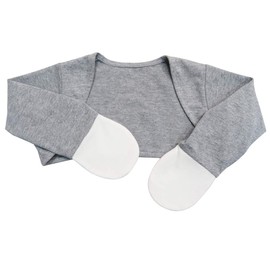 EDENSWEAR Zinc-Infused Mitten Sleeves for Kids with Eczema (Gray, 12 Month)