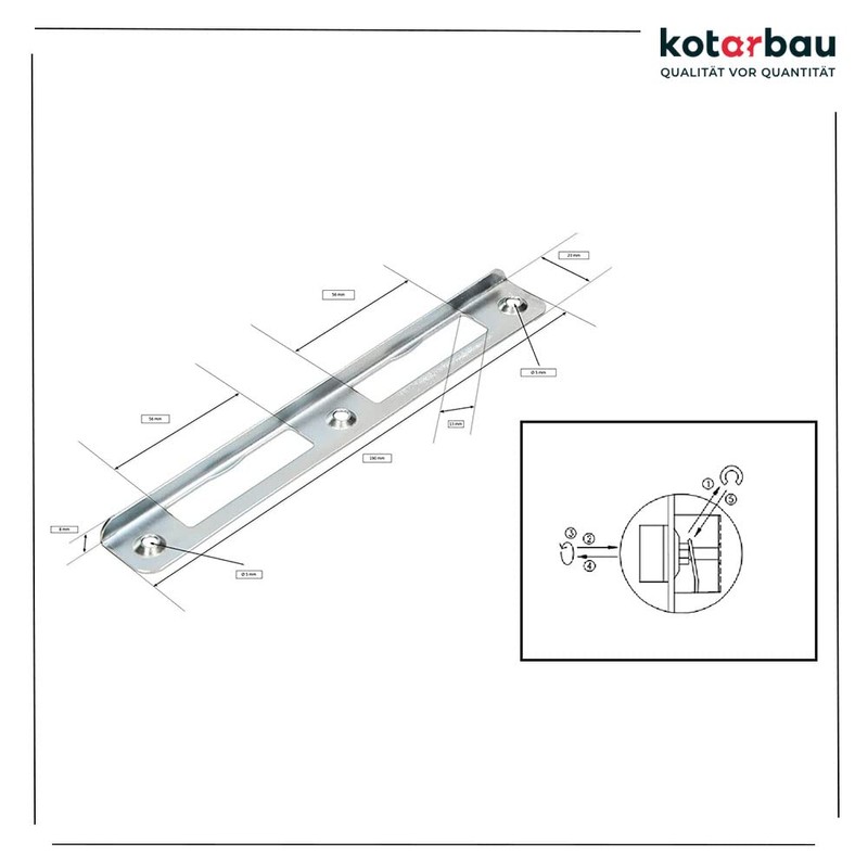KOTARBAU Mortice Lock 90/40 mm for Profile Cylinder Universal PZ