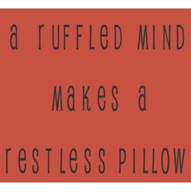 A Ruffled Mind Make A Restless Pillow Wall Decal Insomnia Anxiety and Worry Sticker for Home Living Room Bedroom Removeable Cute Wall Decoration - Size: 24 in x 24 in
