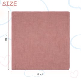 Aolso Baby Waschlappen, 6 Stück Babyquadrat aus reiner Baumwolle, Baby Baumwolle Tücher für Kinderbetten, Spucktuch für Babywindeln, Babyquadrat für Baby Junge und Mädchen (30 * 30cm)