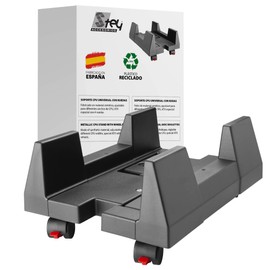 STEY ACCESORIOS STEY ACCESORIOS - PC Tower Stand - Mobil mit 4 R?dern und 2 Bremsen - Hergestellt aus Recyceltem Kunststoff - 32 x 21 x 10 cm - An Verschiedene Geh?usebreiten Anpassbar - Made in EU