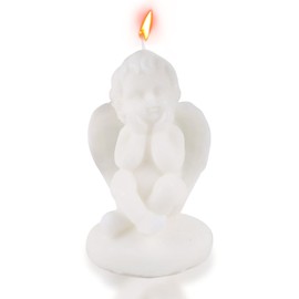 Angel Candle - Soy Scented Candles Aroma Soy Wax Candle Handmade Aesthetic Candle for Home Wedding Photo Prop Decor,Prefect for Meditation Stress Relief Mood Boosting Bath (Sitting Angel Candle)