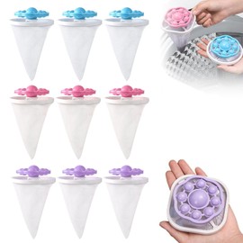 Pet Hair Remover Washing Machine, Washing Machine Hair Filter Cleaning Mesh,Pet Hair Remover for Laundry and Floating Hairs Filtering Mesh, Cat Dog Fur Remover Washing Machine Reusable (MIX-9)