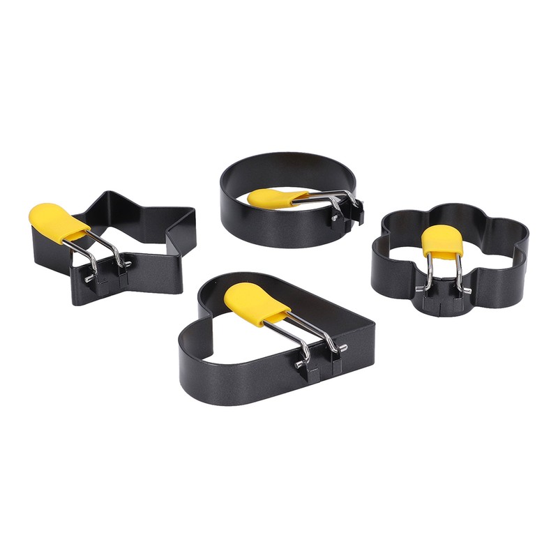 Fried Egg Rings Set with Folding Handle Silicone Brush Non