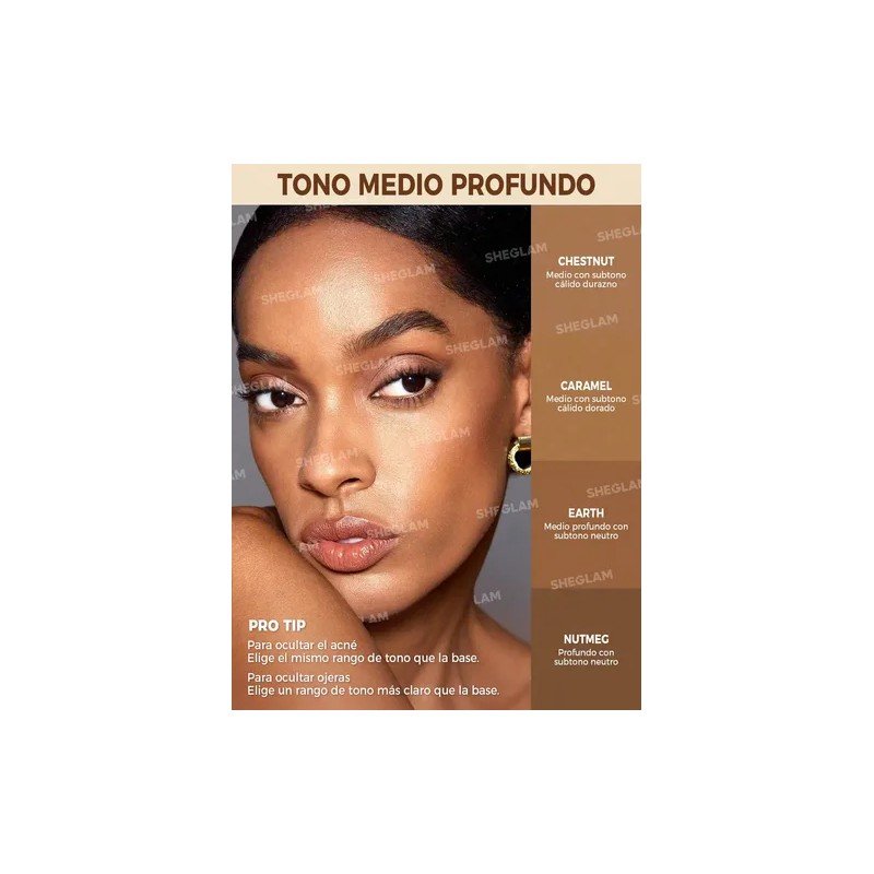 Sheglam Perfect Skin Corrector De Alta Cobertura - Caramel