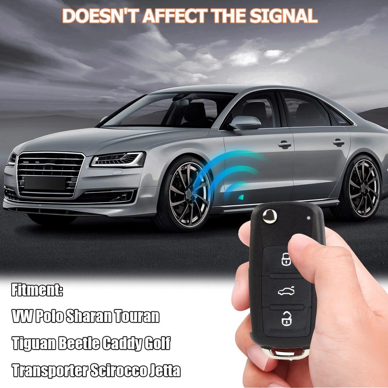 Kesiku 2pcs VW Key Shell Case for VW Polo Sharan