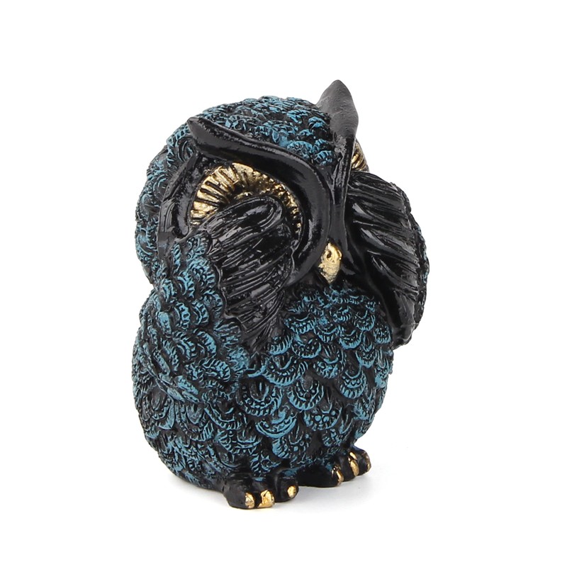 Xintim Owl figurine and sculptures for shelf decor accents,3 wise