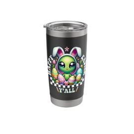Happy Easter Y'All Alien Bunny with Eggs Kids Stainless Steel Insulated Tumbler