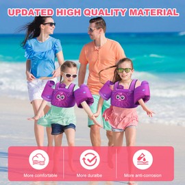 Coast Guard Approved UL Toddler Floaties Kids Swim Vest for 22-66 lbs Boys-Girls Kids Pool Beach Water Wings Jumper Floaties with Shoulder Strap for 2-6 Years Swim Learn Trainning