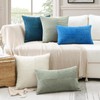 Set of 1 Decorative Throw Pillow Cover Soft Corduroy Solid