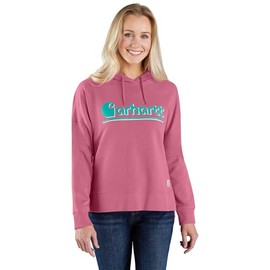 Carhartt Women's Tencel Fiber Series Loose Fit Fall Graphic Hooded Sweatshirt, Woodrose, X-Large