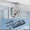 Ranbo Frameless Pull Push Door Floor/Top Bolt Lock, No-Drill, 304