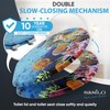 SANILO Wooden Toilet Seat with Soft Close [ROUND] - Decorative,