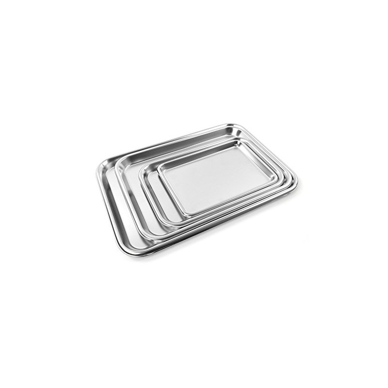 Teqler 134801 Stainless Steel Tray, 28.5 cm x 19 cm