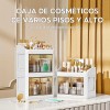 Caja Almacenamiento Cosméticos Multinivel Con Compartimentos Blanco