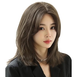 Sofeiyan Wig, Medium, Straight Semi-Long, (New, Neat Style), Divided by Center Part, Natural, Small Face, Heat Resistant, Wig, Women's Dresses, Lolita Costume, Everyday Use, Net Included, Fashion Wig,