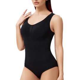 Joyshaper Body Shaper Women's Bodice Body Strong Shaping Shapewear Tummy Control Bodysuit Removable Chest Pad Shaping Body, black