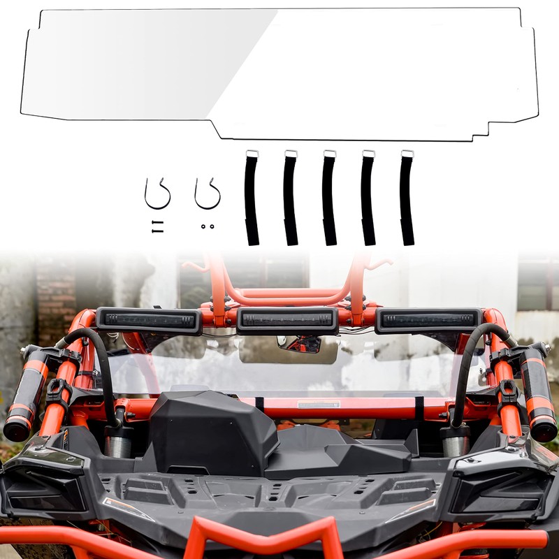 SAUTVS Rear Windshield Kit for Maverick X3, Heavy Duty Back