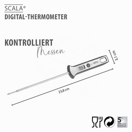 Gefu Scala Meat Thermometer Digital Roasting Thermometer with LCD Display